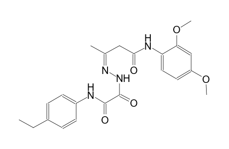 acetic acid, [(4-ethylphenyl)amino]oxo-, 2-[(Z)-3-[(2,4-dimethoxyphenyl)amino]-1-methyl-3-oxopropylidene]hydrazide
