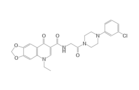 [1,3]dioxolo[4,5-g]quinoline-7-carboxamide, N-[2-[4-(3-chlorophenyl)-1-piperazinyl]-2-oxoethyl]-5-ethyl-5,8-dihydro-8-oxo-