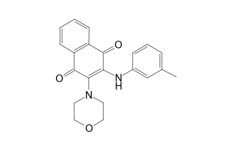 2-(3-Methylanilino)-3-(4-morpholinyl)naphthalene-1,4-dione