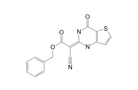 BENZYL-2-CYANO-2-(1,2,3,4-TETRAHYDRO-4-OXOTHIENO-[3,2-D]-PYRIMIDIN-2-YLIDENE)-ACETATE