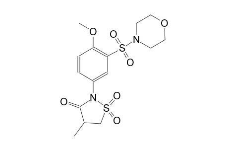 3-isothiazolidinone, 2-[4-methoxy-3-(4-morpholinylsulfonyl)phenyl]-4-methyl-, 1,1-dioxide
