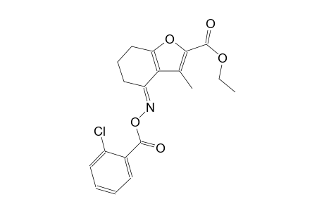 2-benzofurancarboxylic acid, 4-[[(2-chlorobenzoyl)oxy]imino]-4,5,6,7-tetrahydro-3-methyl-, ethyl ester, (4E)-