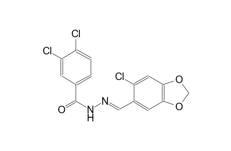 3,4-dichloro-N'-[(E)-(6-chloro-1,3-benzodioxol-5-yl)methylidene]benzohydrazide