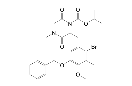 3-(5-Benzyloxy-2-bromo-4-methoxy-3-methylphenylmethyl)-4-isopropyloxycarbonyl-1-methylpiperazinedione