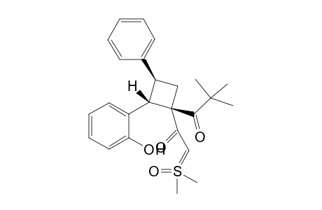 Dimethylsulfoxonium - 2-[(rac)-(1R,2R,3R)-1'-(2'',2''-dimethyl-1''-oxoprop-1''-yl)-2'-(2'''-hydroxyphenyl)-3'-phenylcyclobut-1'-yl]-2-oxoethylide