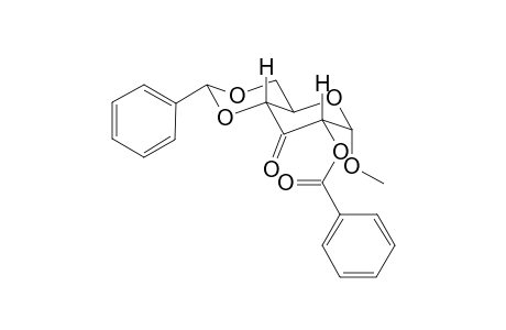 .alpha.-D-ribo-Hexopyranosid-3-ulose, methyl 4,6-O-(phenylmethylene)-, benzoate, (R)-