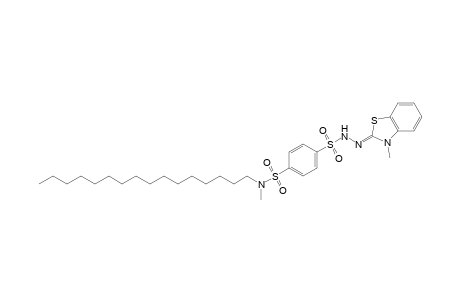 p-(hexadecylmethylsulfamoyl)benzenesulfonic acid, (3-methyl-2-benzothiazolinylidene)hydrazide