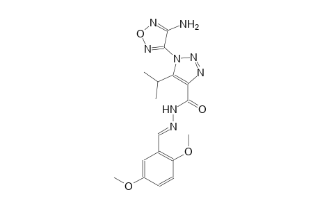 1-(4-amino-1,2,5-oxadiazol-3-yl)-N'-[(E)-(2,5-dimethoxyphenyl)methylidene]-5-isopropyl-1H-1,2,3-triazole-4-carbohydrazide