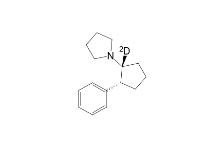 (1R*,2R*)-2-Phenyl-1-(1-pyrrolidino)-1-deuteriocyclopentane