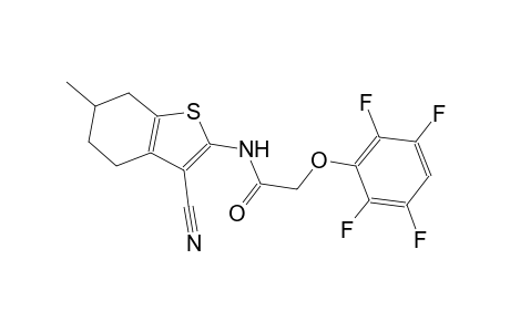 N-(3-cyano-6-methyl-4,5,6,7-tetrahydro-1-benzothien-2-yl)-2-(2,3,5,6-tetrafluorophenoxy)acetamide