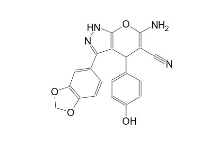 pyrano[2,3-c]pyrazole-5-carbonitrile, 6-amino-3-(1,3-benzodioxol-5-yl)-1,4-dihydro-4-(4-hydroxyphenyl)-