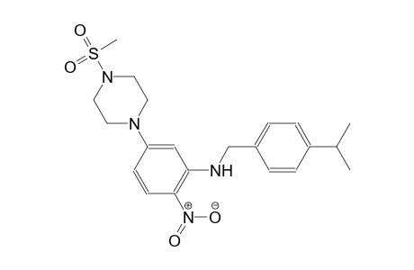 benzenemethanamine, 4-(1-methylethyl)-N-[5-[4-(methylsulfonyl)-1-piperazinyl]-2-nitrophenyl]-