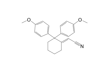 2-bis(p-anisyl)cyclohexylideneacetonitrile