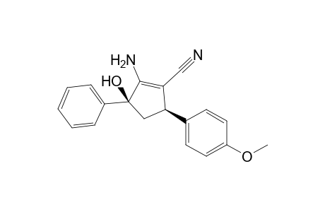 (3S,5R)-2-amino-3-hydroxy-5-(4-methoxyphenyl)-3-phenyl-1-cyclopentenecarbonitrile