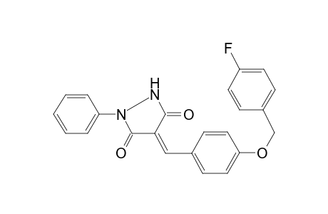 (4E)-4-[4-(4-fluorobenzyl)oxybenzylidene]-1-phenyl-pyrazolidine-3,5-quinone