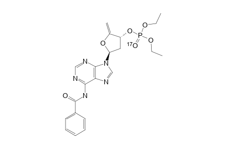 (17)O-LABELED-6N-BENZOYL-9-(2,5-DIDEOXY-3-O-DIETHYLPHOPSPHORYL-BETA-D-GLYCERO-PENT-4-ENOFURANOSYL)-ADENINE