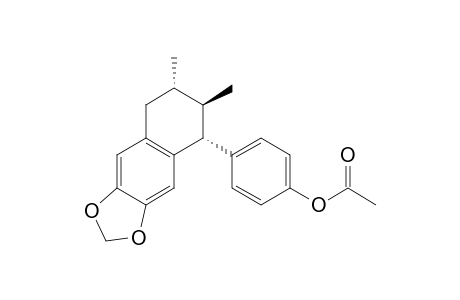 Phenol, 4-(5,6,7,8-tetrahydro-6,7-dimethylnaphtho[2,3-d]-1,3-dioxol-5-yl)-, acetate, [5S-(5.alpha.,6.beta.,7.alpha.)]-