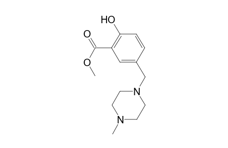 Benzoic acid, 2-hydroxy-5-(4-methyl-1-piperazinyl)methyl-, methyl ester