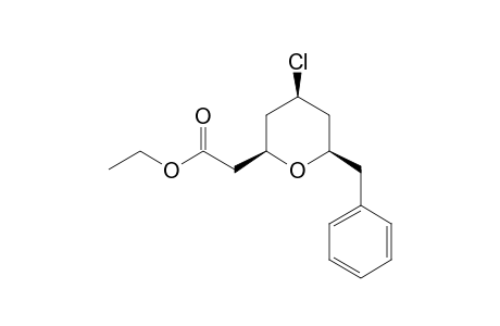 Ethyl 2-(6-benzyl-4-cis-chloro-tetrahydro-2H-pyran-2-yl)acetate