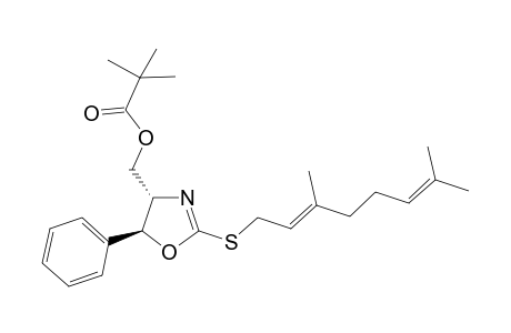 ((4S,5S)-2-{[(2E)-3,7-dimethyl-2,6-octadienyl]sulfanyl}-5-phenyl-4,5-dihydro-1,3-oxazol-4-yl)methyl pivalate