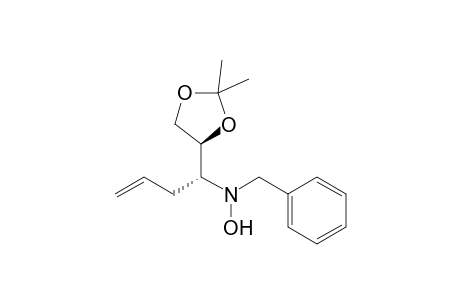 N-benzyl-N-[(1R)-1-[(4S)-2,2-dimethyl-1,3-dioxolan-4-yl]but-3-enyl]hydroxylamine