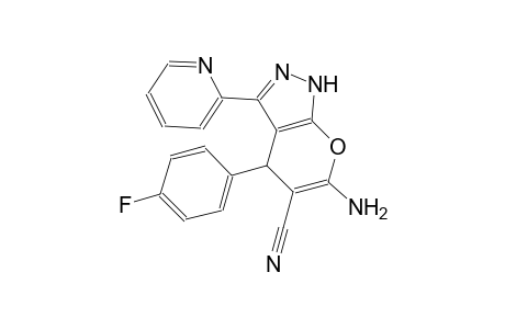 6-Amino-4-(4-fluorophenyl)-3-(2-pyridinyl)-2,4-dihydropyrano[2,3-c]pyrazole-5-carbonitrile