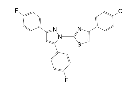 2-[3,5-bis(4-fluorophenyl)-1H-pyrazol-1-yl]-4-(4-chlorophenyl)-1,3-thiazole