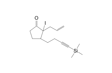 2-Iodo-2-(2-allyl)-3-(4-trimethylsilyl-3-butynyl)-1-cyclopentanone