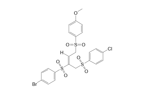 (E)-p-{{3-[(p-bromophenyl)sulfonyl]-4-[(p-chlorophenyl)sulfonyl]-2-butenyl}sulfonyl}anisole
