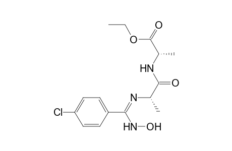 (2S)-2-[[(2S)-2-[[(4-chlorophenyl)-(hydroxyamino)methylene]amino]propanoyl]amino]propionic acid ethyl ester