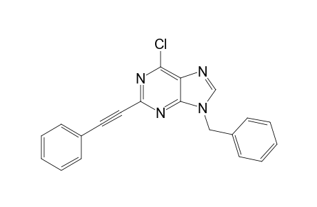 6-Chloranyl-2-(2-phenylethynyl)-9-(phenylmethyl)purine