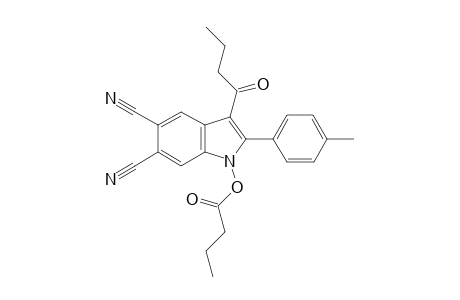 3-Butyryl-5,6-dicyano-2-(p-tolyl)-1H-indol-1-yl butyrate