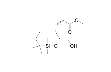 (2Z,5R)-5-[Dimethyl(1,1,2-trimethylpropyl)silyloxy]-6-hydroxy-2-hexenoic acid methyl ester