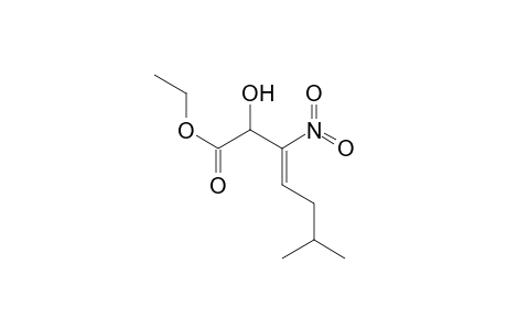 Ethyl 2-hydroxy-3-nitro-6-methylhept-3(E)-enoate