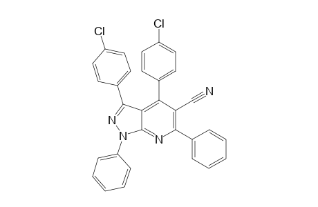 3,4-Bis(4-chlorophenyl)-1,6-diphenyl-1H-pyrazolo[3,4-b]pyridine-5-carbonitrile