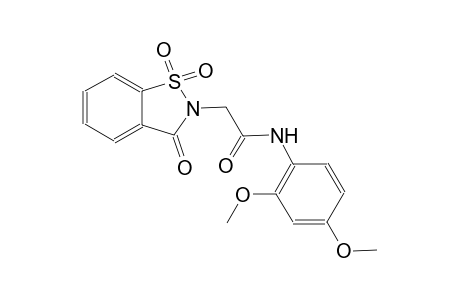 1,2-benzisothiazole-2-acetamide, N-(2,4-dimethoxyphenyl)-2,3-dihydro-3-oxo-, 1,1-dioxide