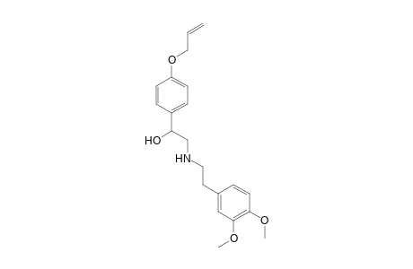 (-)-(.alpha.)-[[[2-(3,4-Dimethoxyphenyl)ethyl]amino]methyl]-4-(2-propenyloxy)benzenemethanol