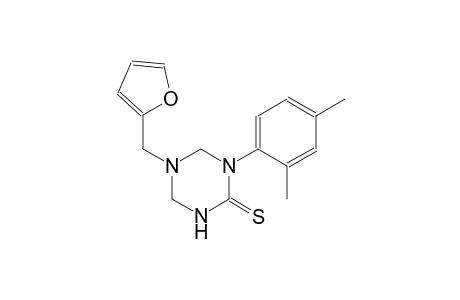 1-(2,4-dimethylphenyl)-5-(2-furylmethyl)tetrahydro-1,3,5-triazine-2(1H)-thione