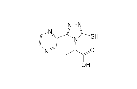 2-[3-(pyrazin-2-yl)-5-sulfanyl-4H-1,2,4-triazol-4-yl]propanoic acid