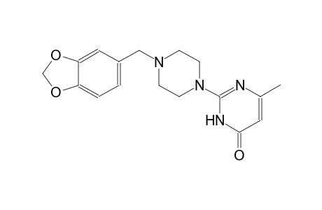 4(3H)-pyrimidinone, 2-[4-(1,3-benzodioxol-5-ylmethyl)-1-piperazinyl]-6-methyl-