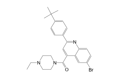 6-bromo-2-(4-tert-butylphenyl)-4-[(4-ethyl-1-piperazinyl)carbonyl]quinoline