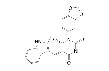 (5Z)-1-(1,3-benzodioxol-5-yl)-5-[(2-methyl-1H-indol-3-yl)methylene]-2,4,6(1H,3H,5H)-pyrimidinetrione