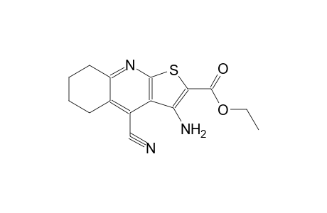 thieno[2,3-b]quinoline-2-carboxylic acid, 3-amino-4-cyano-5,6,7,8-tetrahydro-, ethyl ester