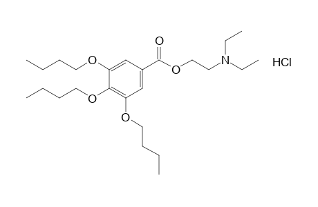 3,4,5-tributoxybenzoic acid, diethylamino ethyl ester, hydrochloride