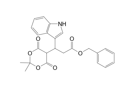 (phenylmethyl) 3-[2,2-dimethyl-4,6-bis(oxidanylidene)-1,3-dioxan-5-yl]-3-(1H-indol-3-yl)propanoate