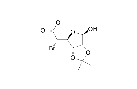 .beta.-DL-Allofuranuronic acid, 5-bromo-5-deoxy-2,3-O-(1-methylethylidene)-, methyl ester