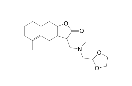 3-[[1,3-dioxolan-2-ylmethyl(methyl)amino]methyl]-5,8a-dimethyl-3,3a,4,6,7,8,9,9a-octahydrobenzo[f]benzofuran-2-one