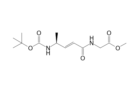(trans)-N-[4(S)-4-[N-(t-Butoxycarbonylamino)]-1-oxo-2-pentenyl]glycine methyl ester