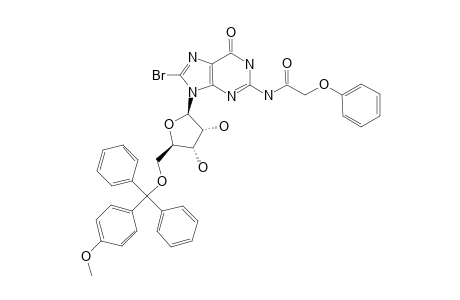 8-BROMO-5'-O-MONOMETHOXYTRITYL-N(2)-PHENOXYACETYL-GUANOSINE