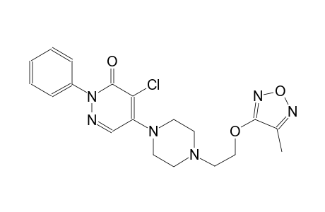 3(2H)-pyridazinone, 4-chloro-5-[4-[2-[(4-methyl-1,2,5-oxadiazol-3-yl)oxy]ethyl]-1-piperazinyl]-2-phenyl-